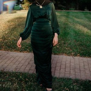 Emerald green dress
